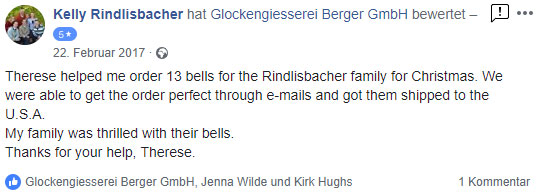 Feedback Kelly Rindlisbacher